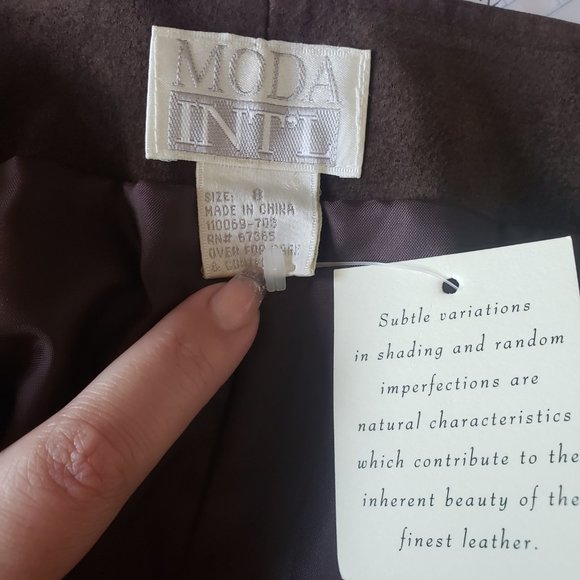 NWT Vintage Suede Mini Skirt 8 - Picture 5 of 5